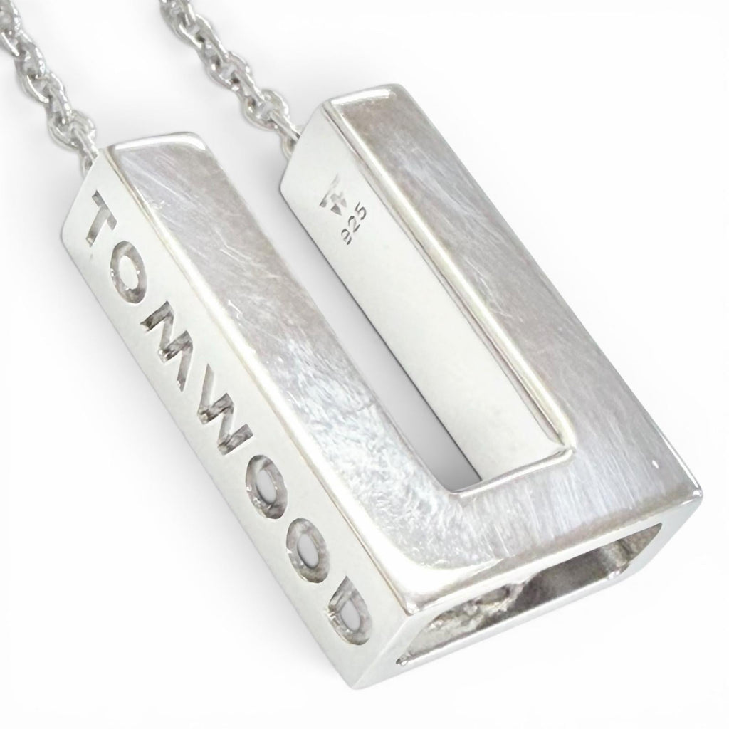 トムウッド Square Pendant スクエア ネックレス ペンダント 24.5インチチェーン ネックレス シルバー メンズ