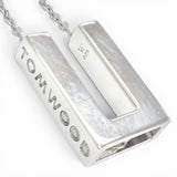 トムウッド Square Pendant スクエア ネックレス ペンダント 24.5インチチェーン ネックレス シルバー メンズ - NEWSED