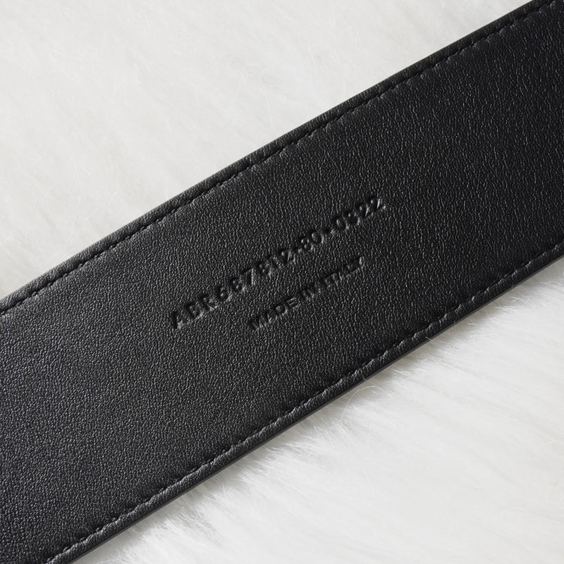 サンローラン パリ レザー ベルト 80 メンズ ブラック