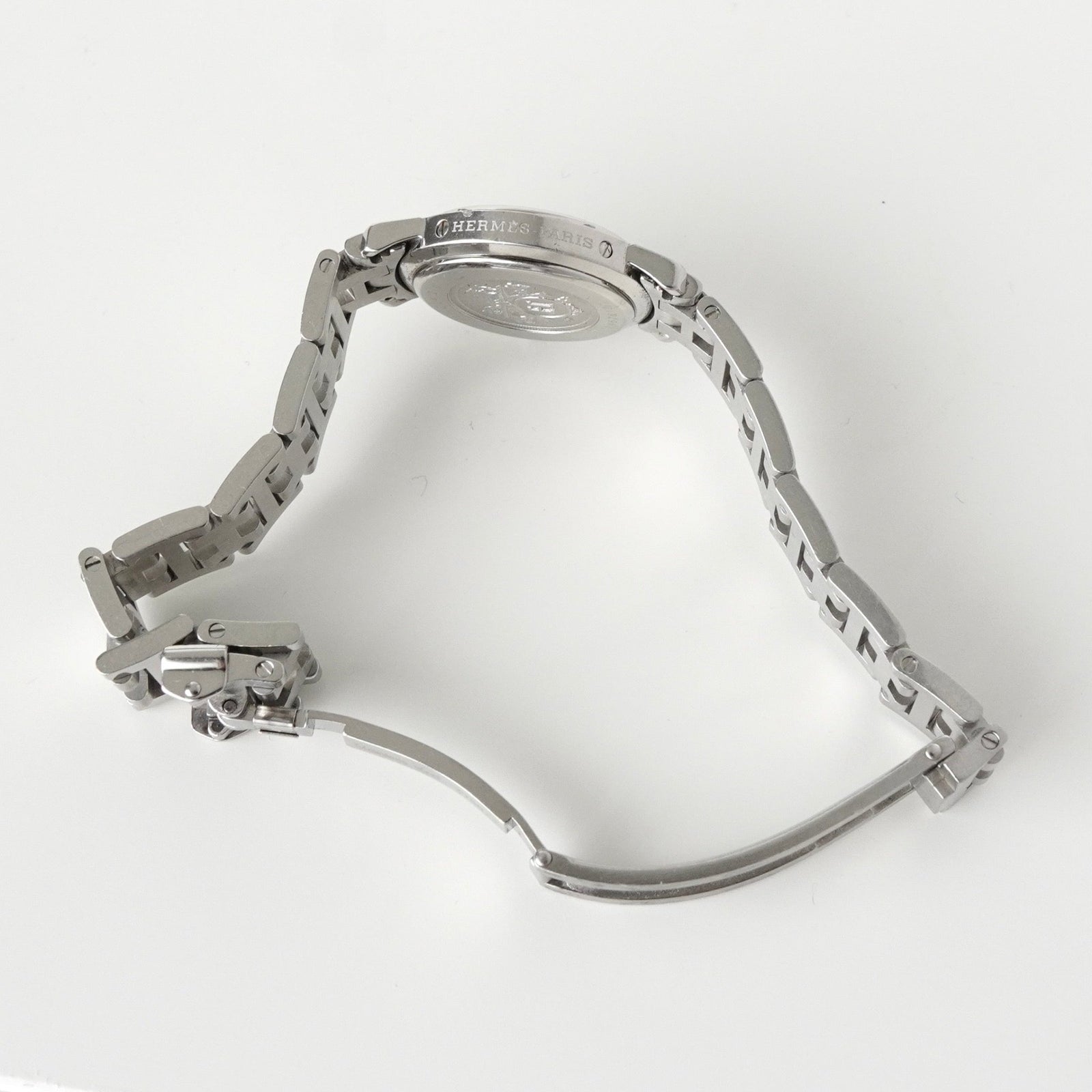 エルメス クリッパー SS×クォーツ ピンクゴールド文字盤 電池交換済