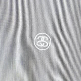 オールド ステューシーSSリンク 刺繍 ストライプ柄 ジップアップパーカー グレー / ホワイト - NEWSED