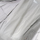 オールド ステューシーSSリンク 刺繍 ストライプ柄 ジップアップパーカー グレー / ホワイト - NEWSED