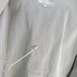 オールド ステューシーSSリンク 刺繍 ストライプ柄 ジップアップパーカー グレー / ホワイト - NEWSED