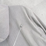 オールド ステューシーSSリンク 刺繍 ストライプ柄 ジップアップパーカー グレー / ホワイト - NEWSED