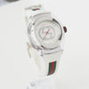 Gucci Sync Stainless Steel x Silicone / QZ Silver Dial White Watch with Box and Replaced Battery