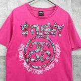 オールド ステューシー SSリンク プリント Tシャツ ピンク - NEWSED