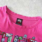 オールド ステューシー SSリンク プリント Tシャツ ピンク - NEWSED