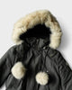 ムース ナックルズ Stirling Parka ファー ポンポン ダウンジャケット グレー レディース