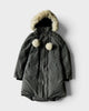 ムース ナックルズ Stirling Parka ファー ポンポン ダウンジャケット グレー レディース