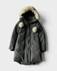 ムース ナックルズ Stirling Parka ファー ポンポン ダウンジャケット グレー レディース