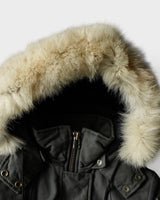 ムース ナックルズ Stirling Parka ファー ポンポン ダウンジャケット グレー レディース - NEWSED
