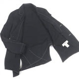 サルバム Stitch 2 button jacket 総柄 ステッチデザイン テーラードジャケット ブラック S メンズ - NEWSED