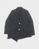 サルバム Stitch 2 button jacket 総柄 ステッチデザイン テーラードジャケット ブラック S メンズ - NEWSED