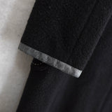 Stitch Wool Double Breasted Chesterfield Coat - NEWSED