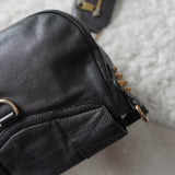 Studs Leather Shoulder Bag - NEWSED