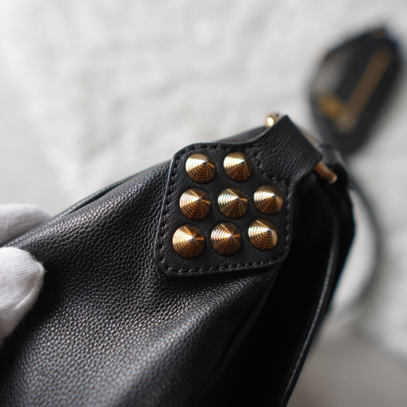 Studs Leather Shoulder Bag - NEWSED
