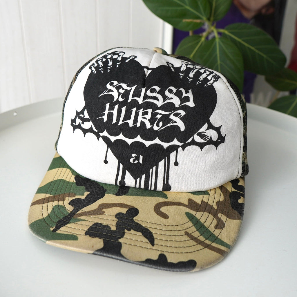 stussy カモ柄キャップ OLD STUSSY カモ柄 メッシュキャップ 迷彩