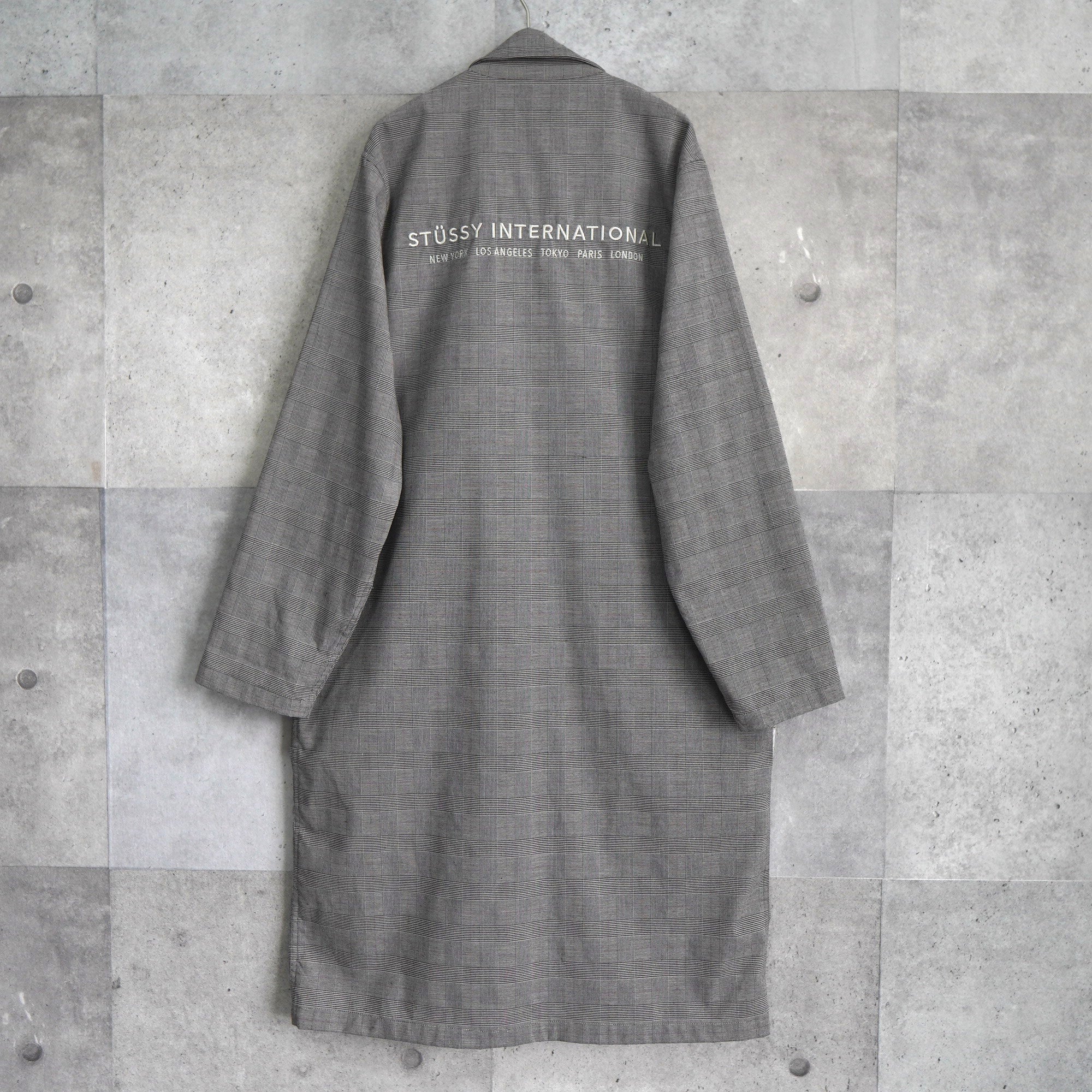 Stussy International Embroidery Long Soutien Collar Coat 