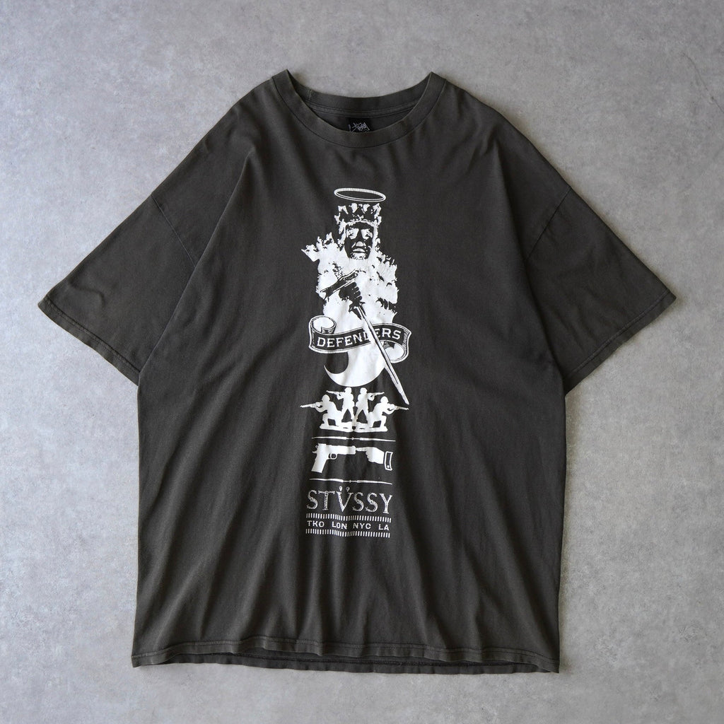 STUSSY×DEFENDERS Logo Print Tee Shirt | ブランド古着を扱う