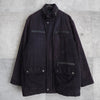 Chaps Ralph Lauren 仿麂皮绗缝衬里夹棉夹克 黑色