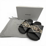 バレンシアガ SUNSET FLAT BB サンセットフラット サンダル ブラック 42 メンズ 未使用品 - NEWSED
