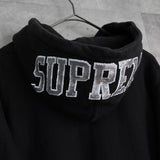 Supreme 2019 Sequin Arc Hooded Sweatshirt シュプリーム スパンコール ロゴ パーカー ブラック - NEWSED