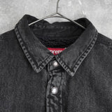 Supreme Faux Shearling Lined Work Shirt シュプリーム ブラック デニム シャツジャケット メンズ - NEWSED
