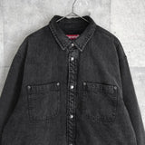 Supreme Faux Shearling Lined Work Shirt シュプリーム ブラック デニム シャツジャケット メンズ - NEWSED