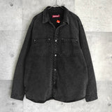 Supreme Faux Shearling Lined Work Shirt シュプリーム ブラック デニム シャツジャケット メンズ - NEWSED