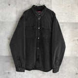 Supreme Faux Shearling Lined Work Shirt シュプリーム ブラック デニム シャツジャケット メンズ - NEWSED