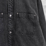 Supreme Faux Shearling Lined Work Shirt シュプリーム ブラック デニム シャツジャケット メンズ - NEWSED