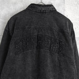 Supreme Faux Shearling Lined Work Shirt シュプリーム ブラック デニム シャツジャケット メンズ - NEWSED