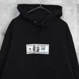 Supreme Franklin Hooded Sweaatshirt シュプリーム ドル札 パーカー フーディー ブラック - NEWSED
