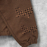 Supreme Houndstooth Logos Snap Front Jacket シュプリーム 千鳥格子柄 ロゴ ブルゾン ブラウン メンズ - NEWSED