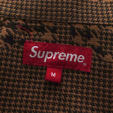 Supreme Houndstooth Logos Snap Front Jacket シュプリーム 千鳥格子柄 ロゴ ブルゾン ブラウン メンズ - NEWSED
