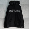 Supreme Perforated Leather Hooded Sweatshirt シュプリーム パンチング レザー ロゴ パーカー ブラック