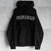 Supreme Perforated Leather Hooded Sweatshirt シュプリーム パンチング レザー ロゴ パーカー ブラック