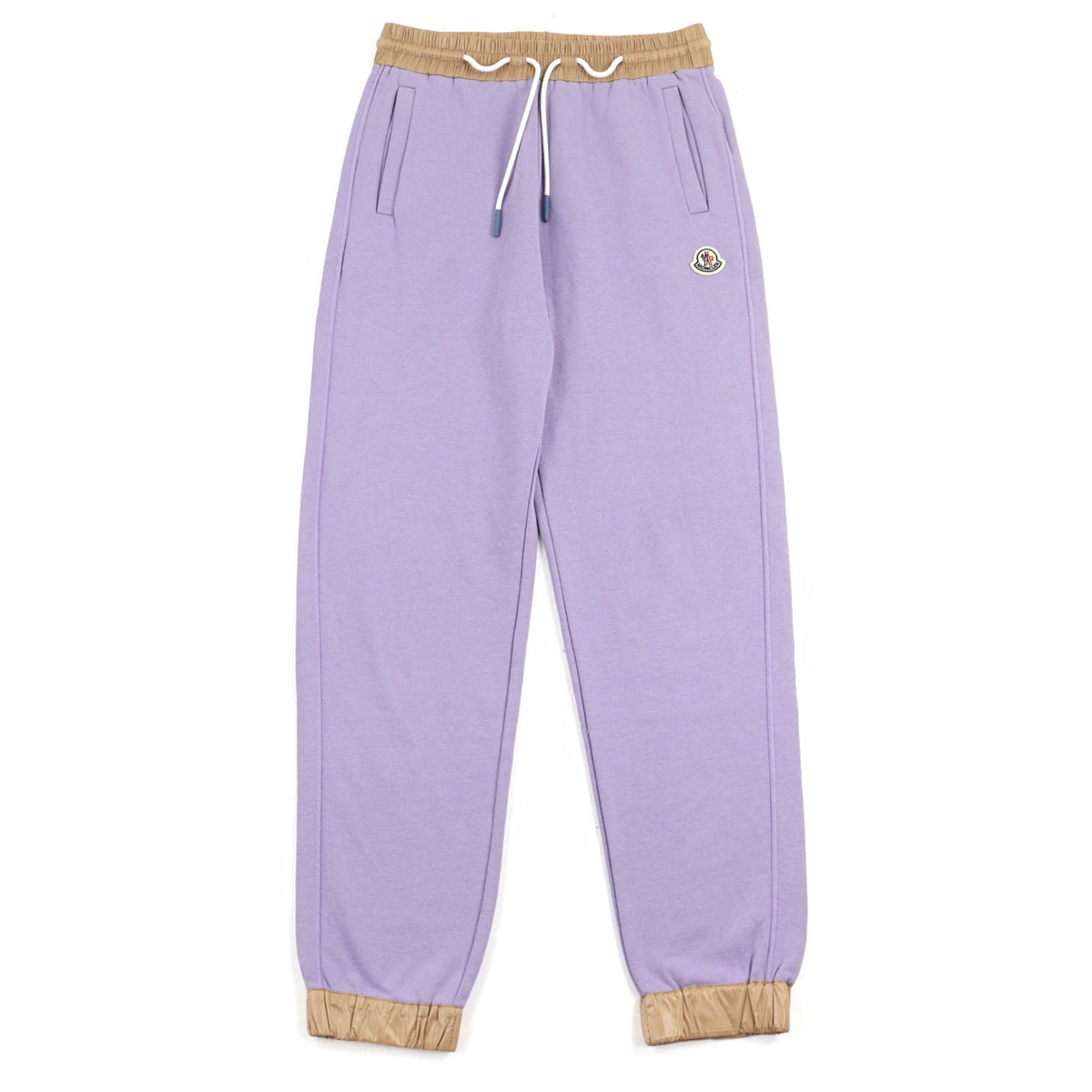 モンクレール SWEATBOTTOM ロゴワッペン付き ドローストリング コントラストトリム スウェット パンツ パープル M メンズ - NEWSED