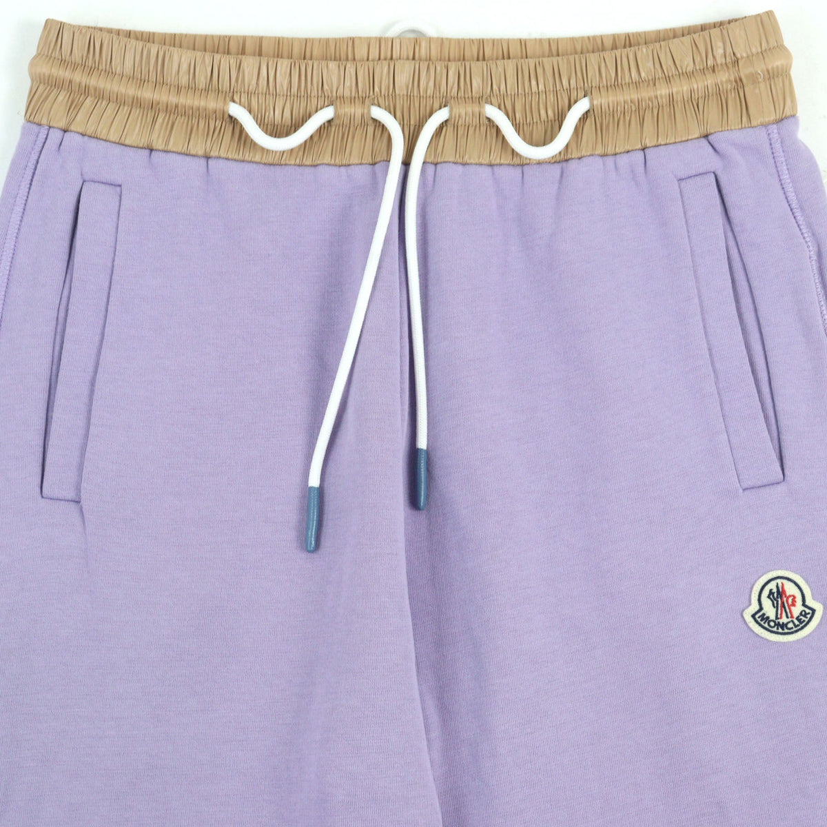 モンクレール SWEATBOTTOM ロゴワッペン付き ドローストリング コントラストトリム スウェット パンツ パープル M メンズ - NEWSED