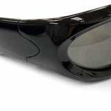 バレンシアガ SWIFT OVAL 現行品 オーバル アイウェア サングラス ブラック 65□17-125 メンズ - NEWSED