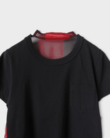 サカイ 異素材 ドッキング Tシャツ ブラック サイズ1 レディース - NEWSED