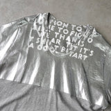 メゾン マルジェラ エイズ Tシャツ メタリックシルバー / グレー タグ付き未使用品 - NEWSED