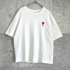 アミパリ アミ パリス ハートロゴ オーバーサイズ Tシャツ ホワイト