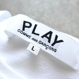 プレイ コムデギャルソン ハート ロゴ Tシャツ ホワイト - NEWSED