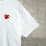 プレイ コムデギャルソン ハート ロゴ Tシャツ ホワイト - NEWSED