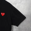 プレイ コムデギャルソン ハートロゴ Tシャツ ブラック