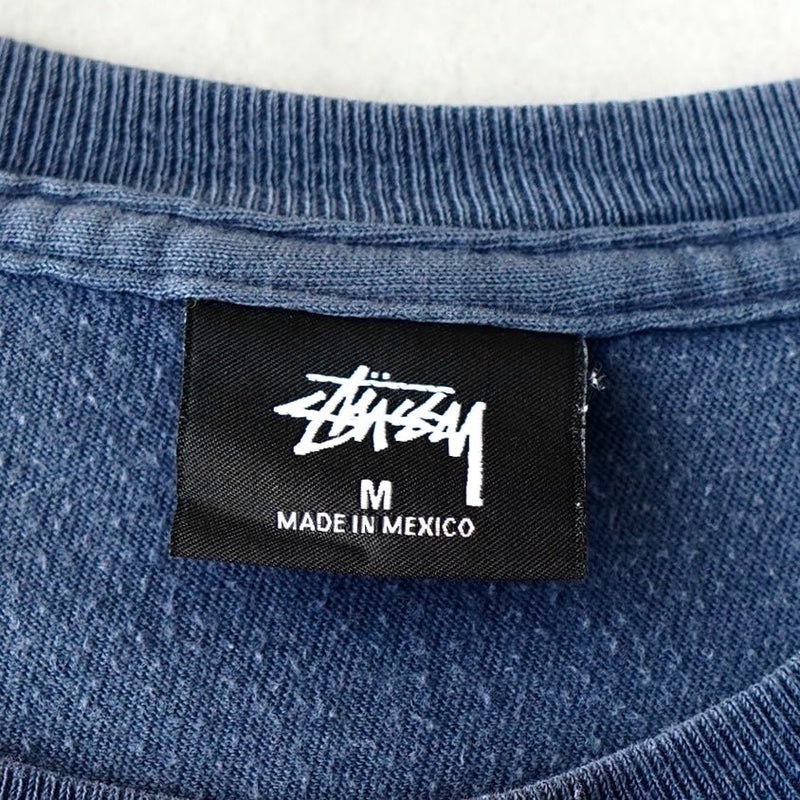 ステューシー ロゴ 両面プリント 半袖Tシャツ ネイビー - NEWSED