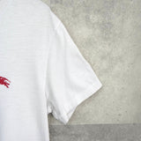 バーバリー ロンドン イングランド ホースロゴ Tシャツ ホワイト メンズ - NEWSED