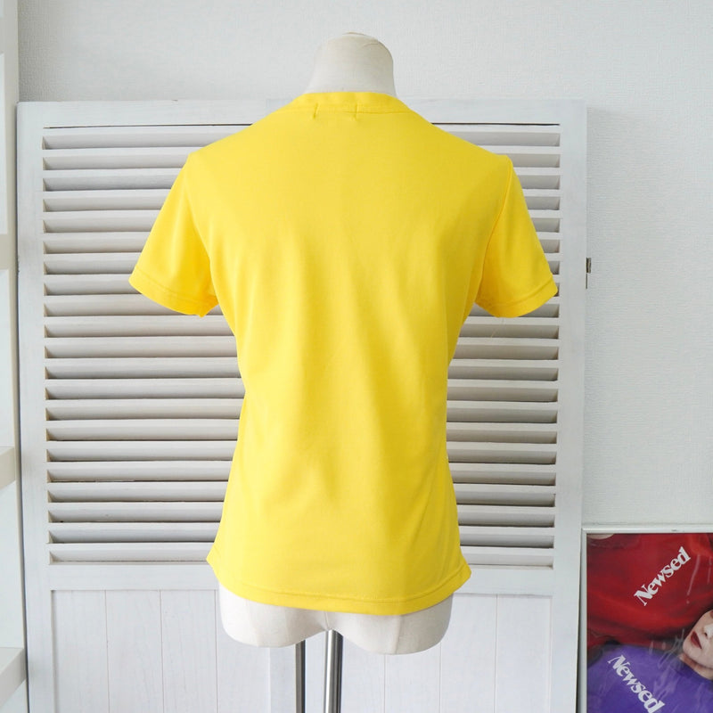 クレージュ ロゴ スポーティー生地 Tシャツ 半袖トップス イエロー レディース - NEWSED