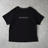 バーバリー ラインストーン ロゴ Tシャツ ブラック レディース